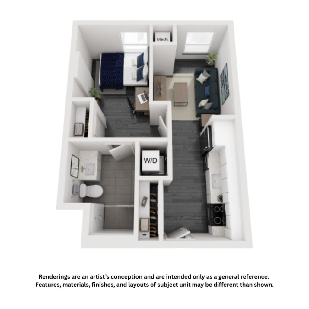 1BR/1BA – A1